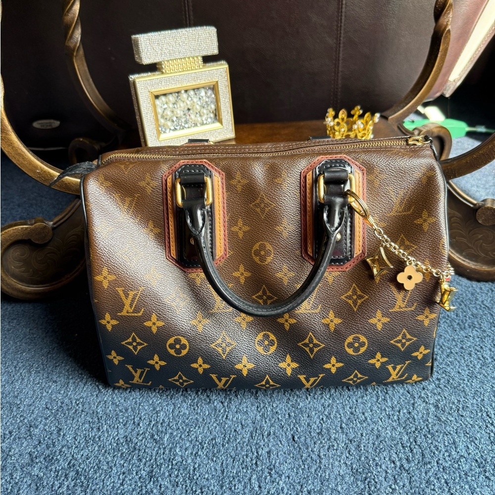 Louis Vuitton Mirage Speedy 30 with Dust Bag, Louis Vuitton Charm, and Organizer